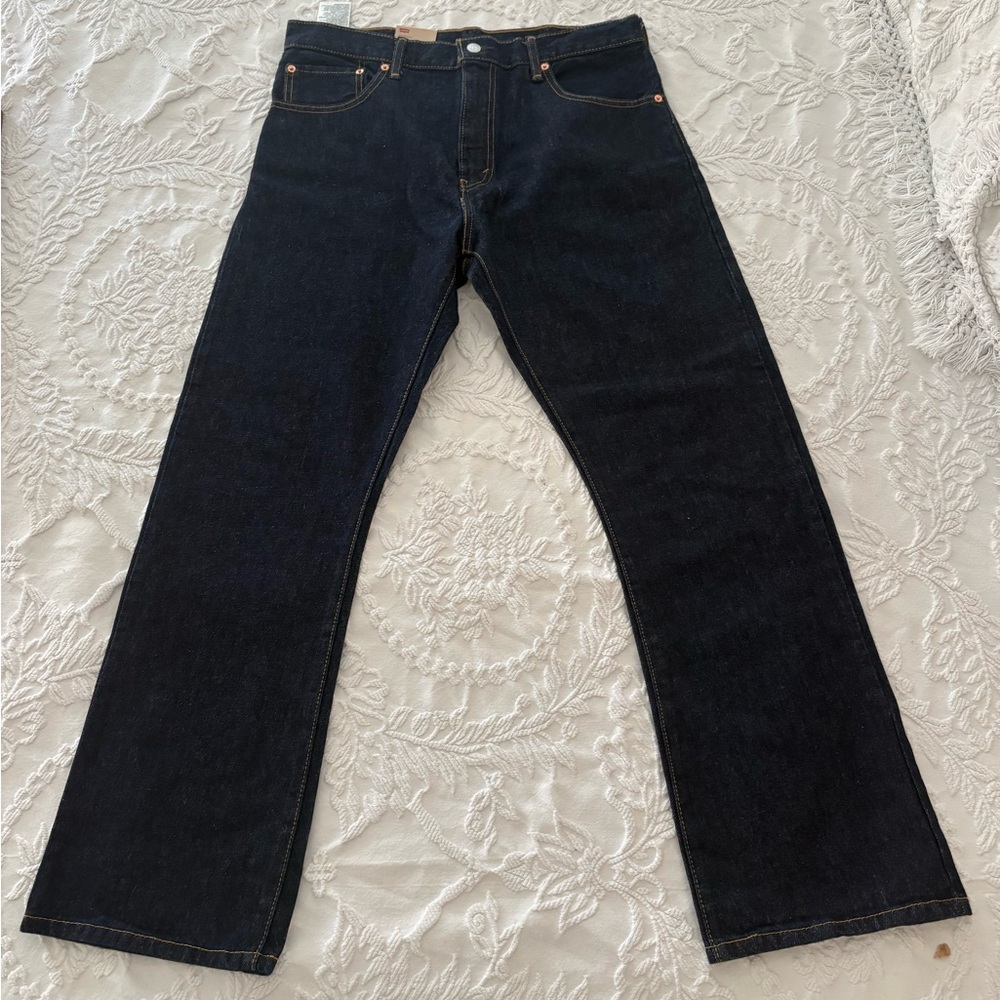 34x30 Levi's Straight Leg Dark Indigo Jeans